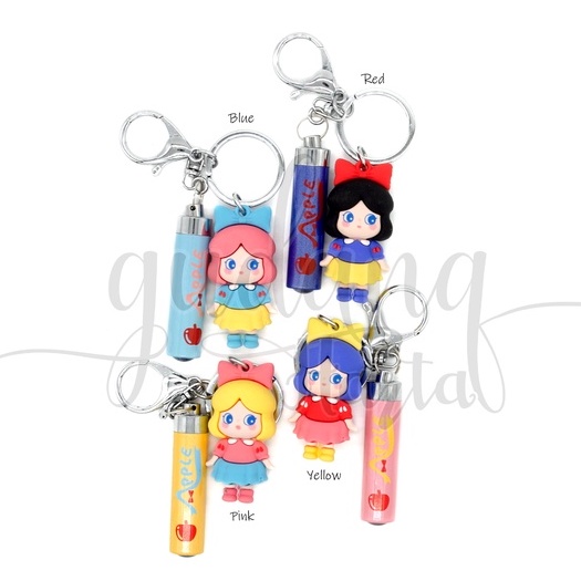 Gantungan Kunci Laser Princess Keychain Motif Tuan Putri Lampu GH 302336