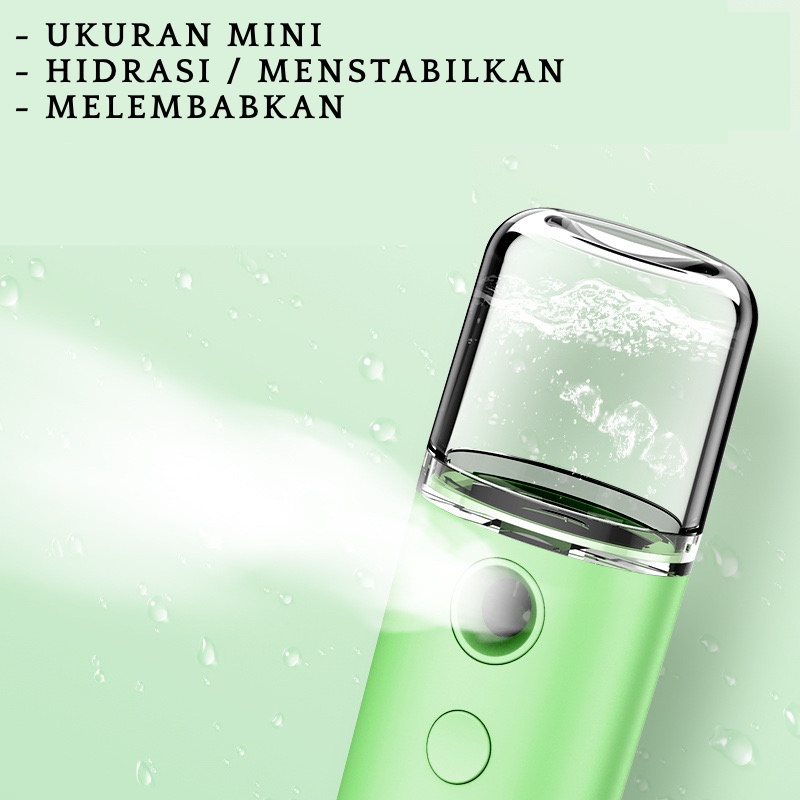 [EIKE] NANO SPRAY WAJAH FACE MIST SPRAYER PELEMBAB USB HUMIDIFIER MINI PORTABLE PELEMBAB KULIT WAJAH SANITIZER