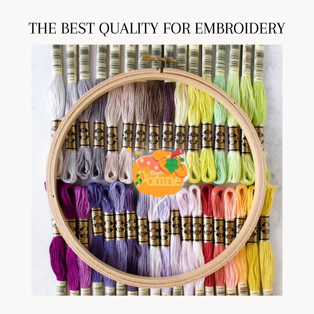 DMC EMBROIDERY FLOSS ART 117 SOLID COLOR | Benang Sulam Katun DMC 25 ORIGINAL PREMIUM