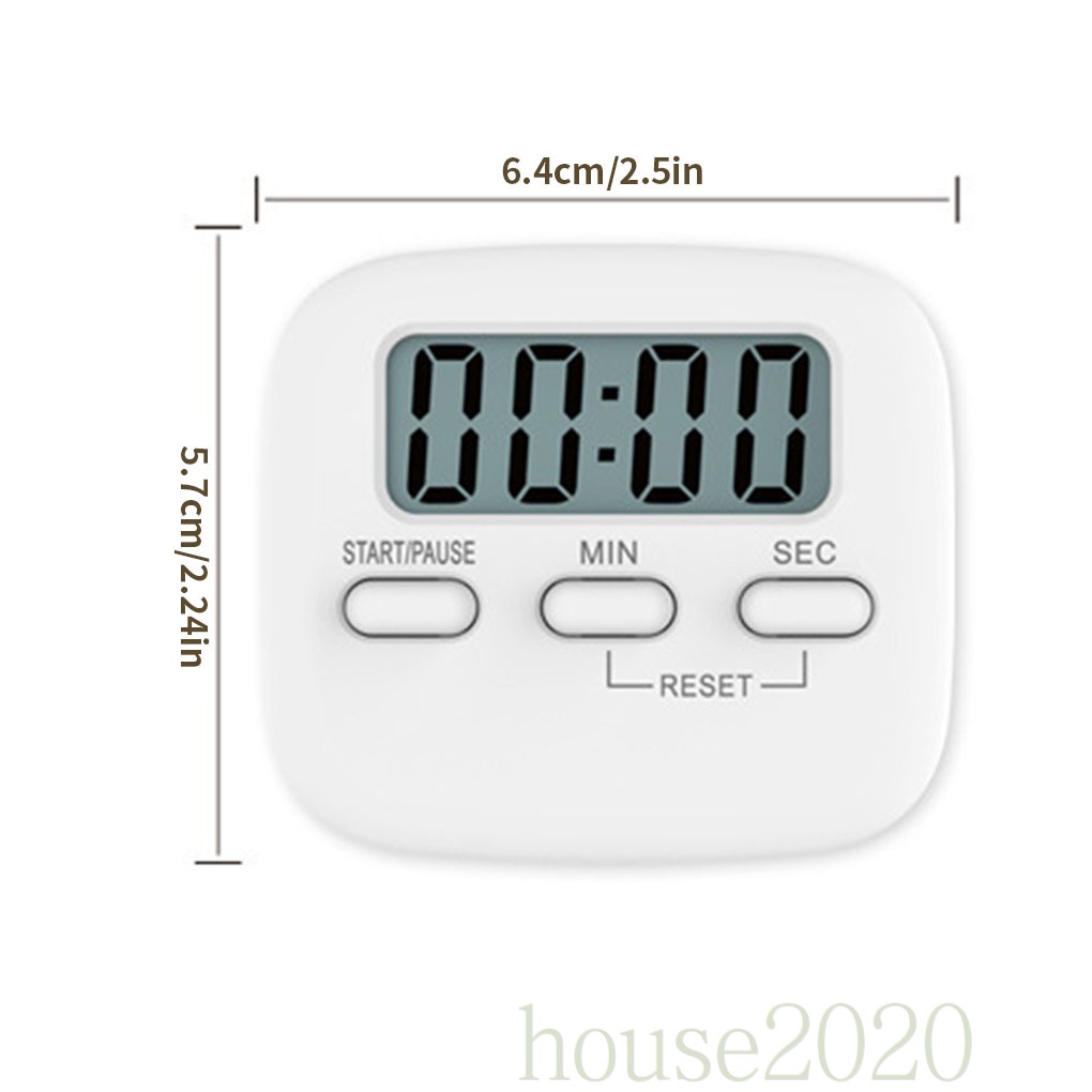 [house2020]Kitchen Timer Cooking Baking LCD Display Countdown Student Lab Digital Timer Home Kitchen Gadget