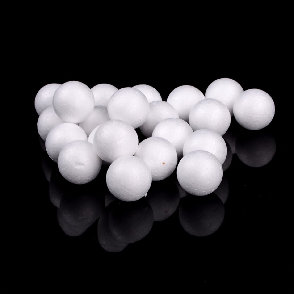 20pcs Bola Busa Polystyrene Styrofoam Ukuran 10-40mm  20pcs Bola Styrofoam Polystyrene Warna Putih Untuk Craft DIY 20pcs / Set Anting Tusuk Bentuk Bulat Warna Putih Untuk Wanita