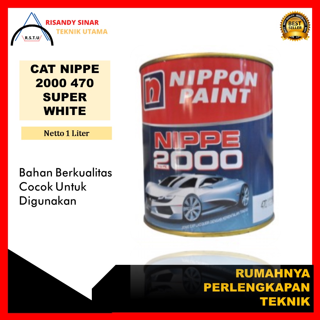 

cat nippe 2000 470 super white | cat matt black /white dof | nippon paint hitam / putih