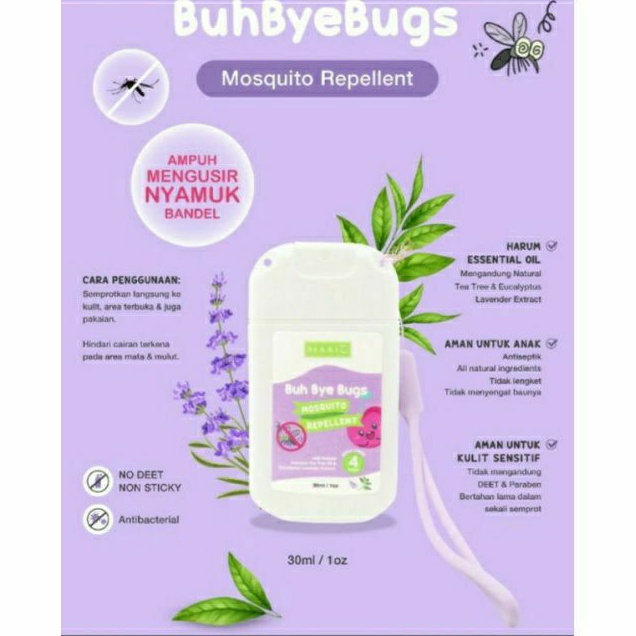 BerryC Buh Bye Bug Mosquito Repellent / Anti Spray Nyamuk 30ml 100ml