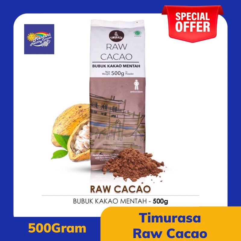 Timurasa Raw Cacao Powder 500gr / Bubuk Coklat Kakao 500gr