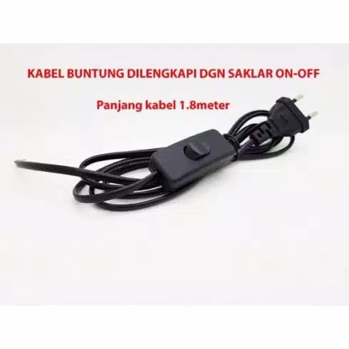 Kabel Buntung Saklar On Off 1.8 M Kabel Power AC Kabel Switch Buntung