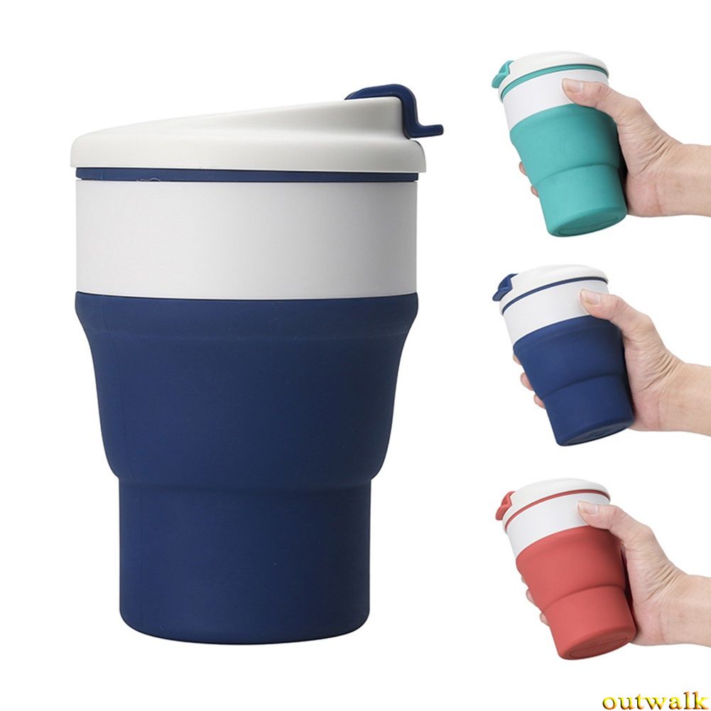 500ml compressed soft cup outdoor travel mouthwash portable hotel cup creative folding coffee cup OW