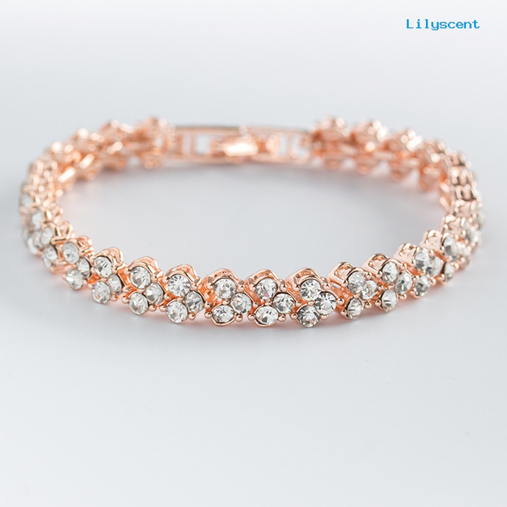 Gelang Bangle Cubic Zirconia Inlaid Untuk Wanita