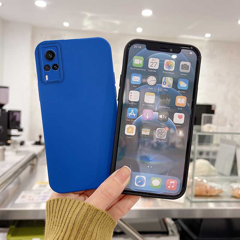 Fashion Klein Blue Case Samsung A52 A32 A12 A51 A03S A10S A50 A20S J7 Prime A02S A20 A72 A50S A10 A30S A52S A30 M12 M10 M01S A54 A15 A16 A9 A5 Y12 Y20 A12 Soft TPU Shockproof Back Cover