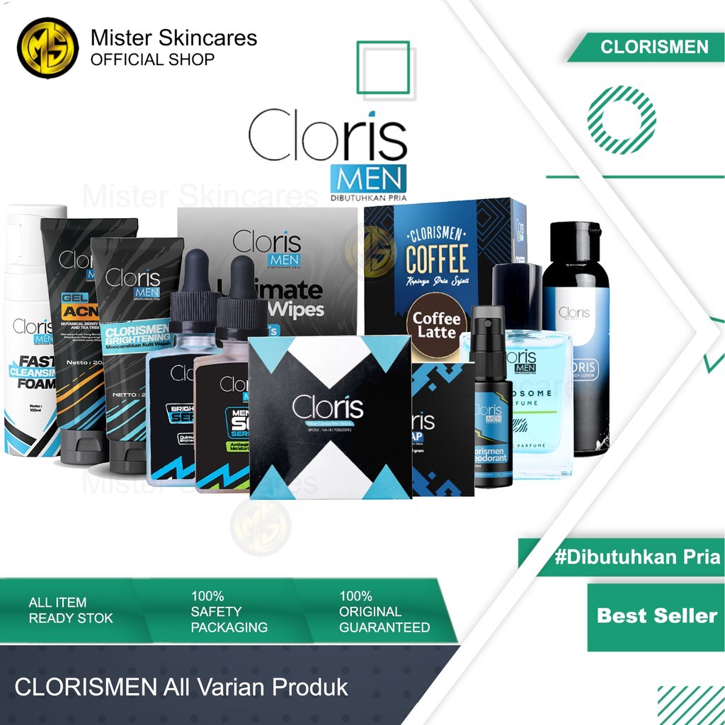 CLORISMEN Cloris Men Soap Sabun Wajah Pria Anti Jerawat Kusam Komedo ...