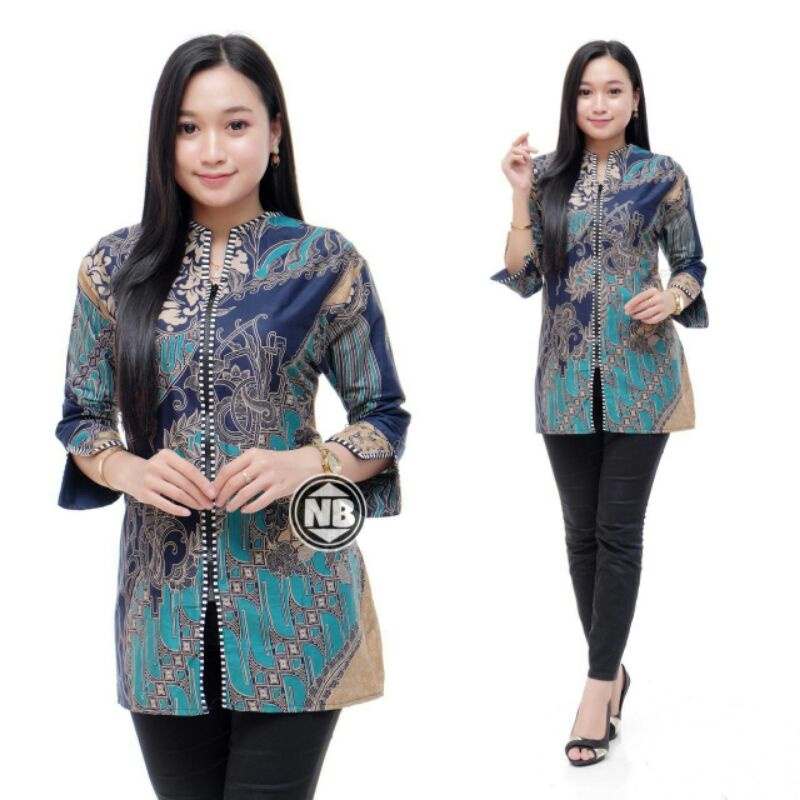 Batik Dolby Dolbi Doby Tenun Sutra Tulis Katun ATBM Baron ATASAN BATIK WANITA sogan SRG308-Blus z captoska