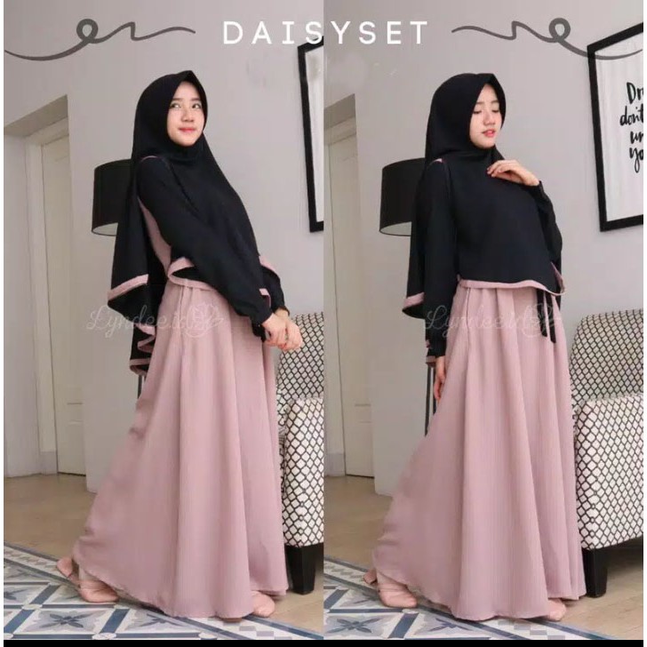 GAMIS SET HIJAB DAISY SYAR'I / gamis terbaru / gamis murah