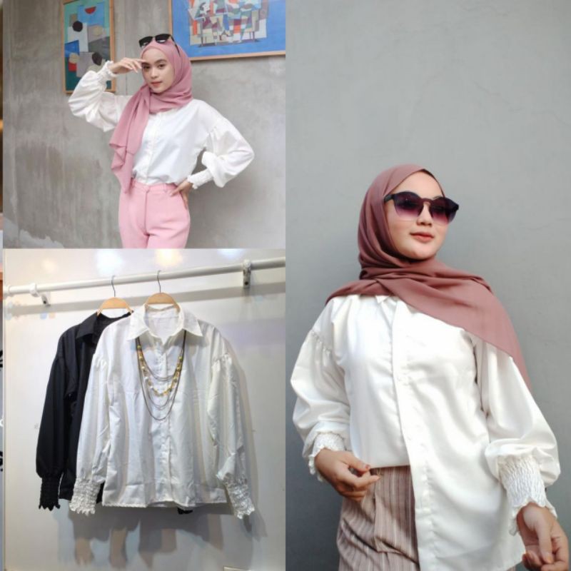 blouse import lengan balon