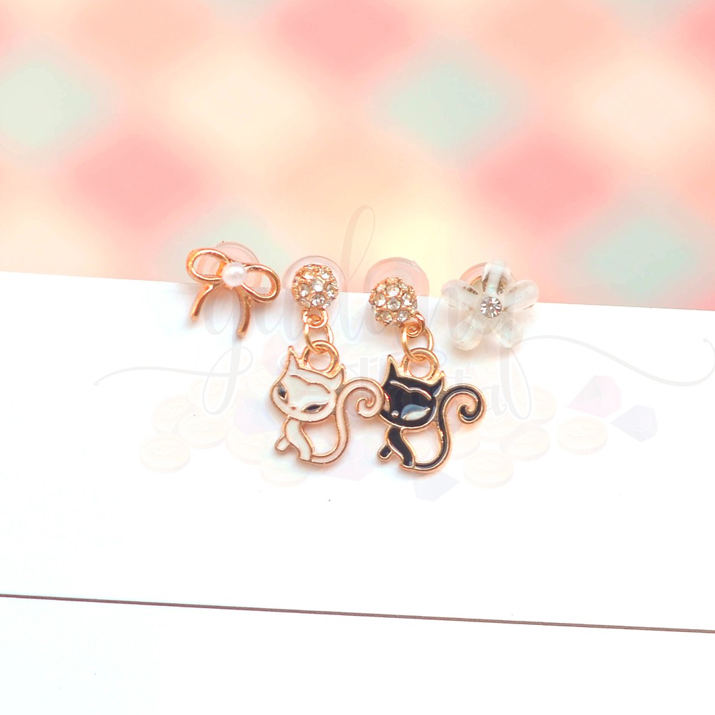 Antung Stud Kucing Set Isi 4 Cat Lucu Unik Simple GH 203445