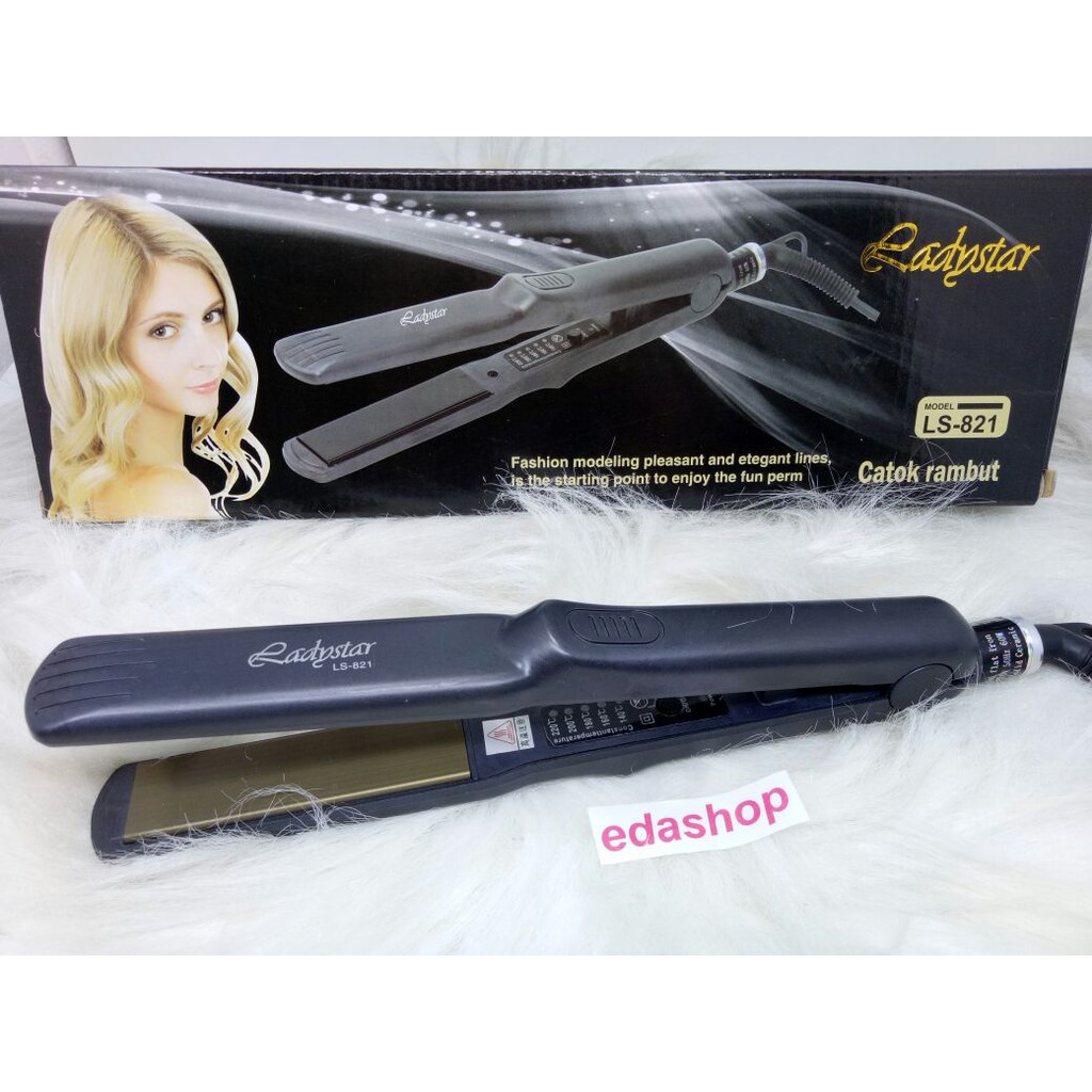 Catokan LS - 821 anion hair iron , catokan 2 JARI , BISA LURUS DAN CURLY