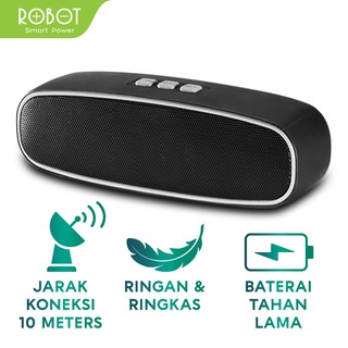 Speaker Bluetooth Robot RB210 Bluetooth 5.0 Hi-Fi Sound Portable Audio Wireless Super Bass Mini Stereo Original - Garansi 1 Tahun