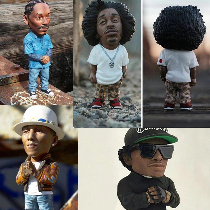 Action Figure Hip Hop Rapper Bro Shakur Snoop Dogg 2Pac Shakur B.I.G Ornamen Figurin Biggie Rap Star Notorious