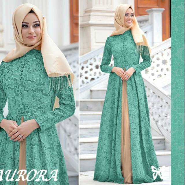 TERBARU - Busana muslim Gamis Murah Gaun Pesta Muslimah Baju Pesta Wanita Kondangan Mewah Elegan