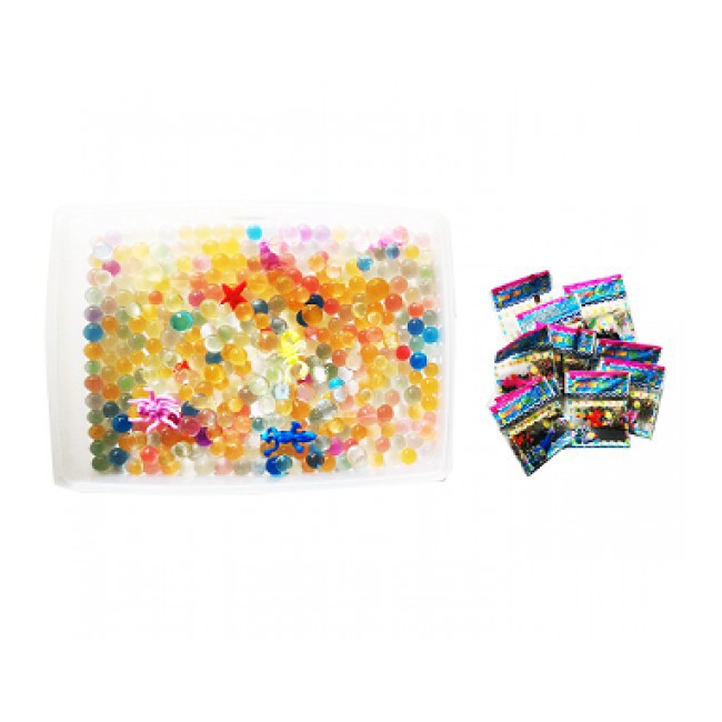 Waterbeads / Hydrogel Multicolor / Mainan anak Animal Rendaman/ Bola Kecil Rendeman [ SACHET ]-3