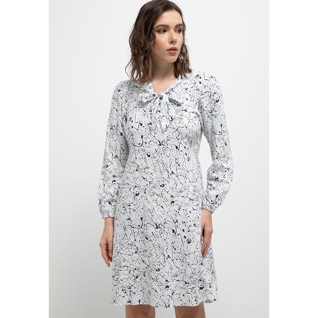 LOLINI - Lily / Mini Dress - Tunic Fashion Muslim Premium Corak Biru Muda