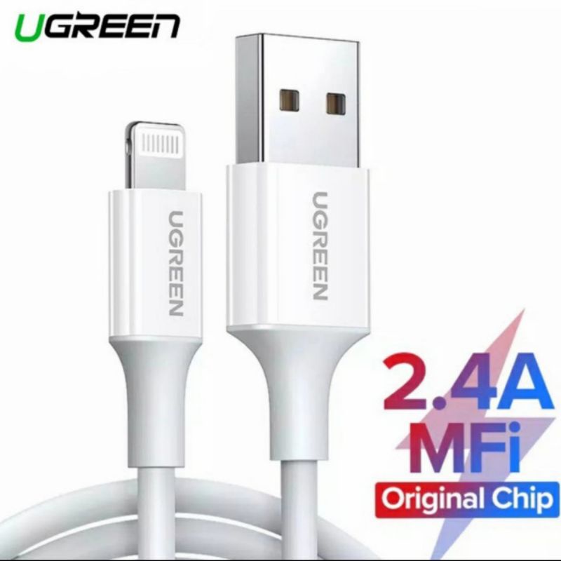 Ugreen Kabel Usb Lightning Mfi 2.4A 25/50/100/200 cm For IPhone 14 13 12 11 6 7 8 Ipad Ipod X XR Xs Xmax