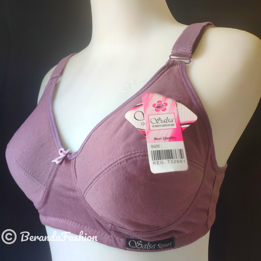 Bra jumbo bh bigsize tanpa busa cup B C size 36-48 Salsa Sport murah berkualitas