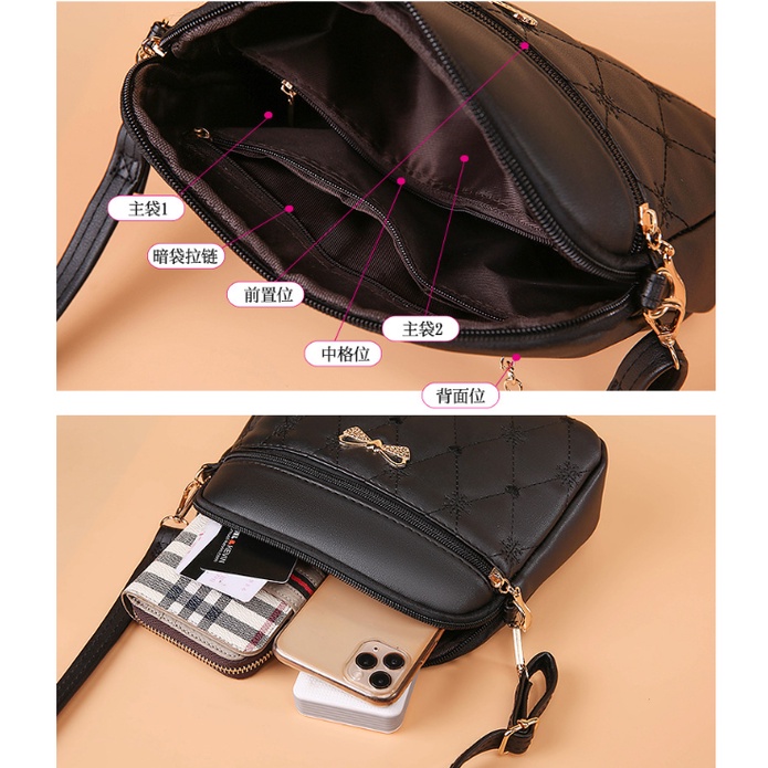 Tas Selempang Wanita Kulit Premium Pesta Korea Sling Bag Import J160