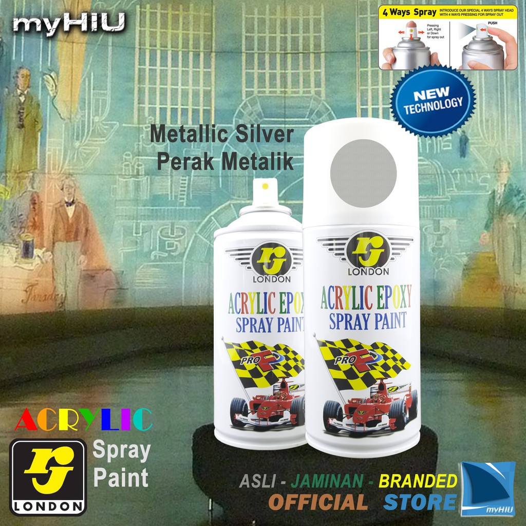 Cat Semprot Perak Metalik 150 ~ 400 cc / Metallic Silver Spray Paint RJ LONDON