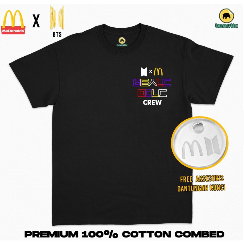 T-SHIRT BTS MCD - BAJU MCD X BTS Crew - Kaos BTS Meal - Baju MCD BTS Army - Kaos Army