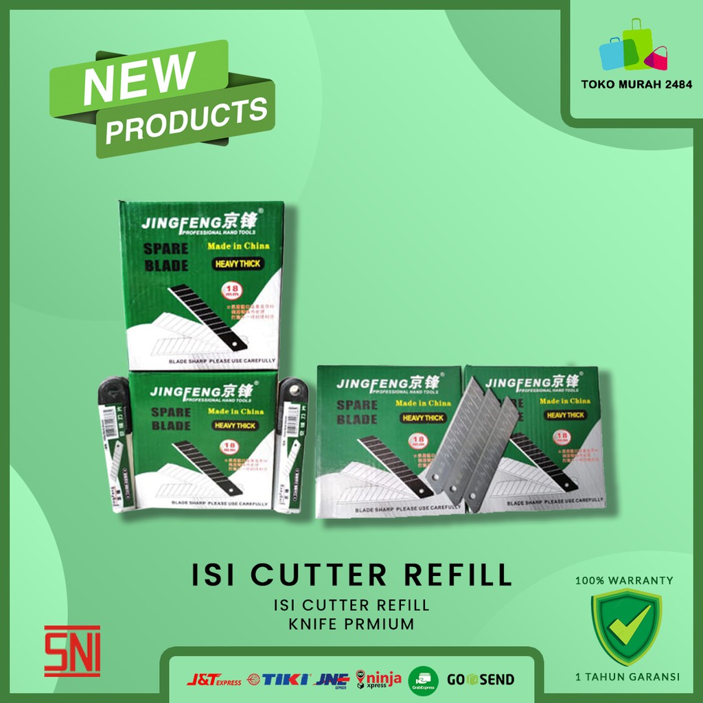 

ISI CUTTER REFFIL PISAU 10 PCS MURAH