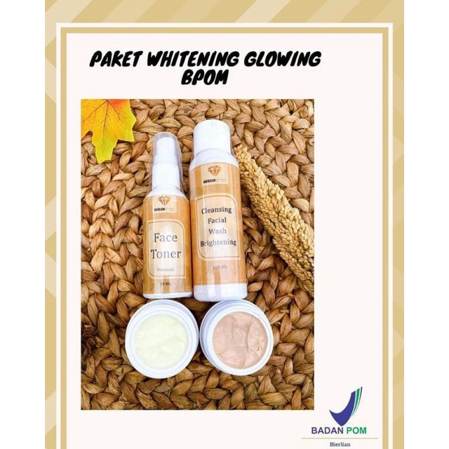 Skincare BPOM Perawatan wajah Whitening Glowing Bierlian Skin Expert Original