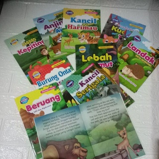 LYSASHOP - BUKU CERITA ANAK ANAK BERGAMBAR PART 2 MENGENAL HEWAN DONGENG BINATANG LENGKAP MAINAN EDUKASI