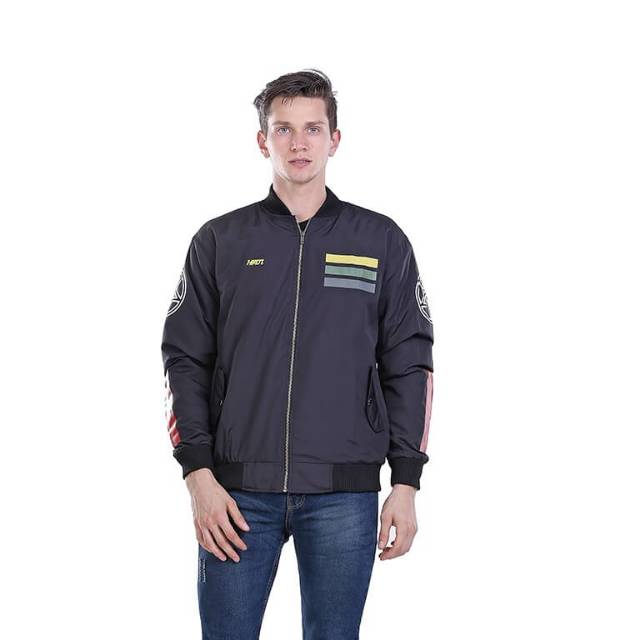 HRCN STAR BOMBER MEN SWEATER JAKET HOODIE PRIA  - H 2010