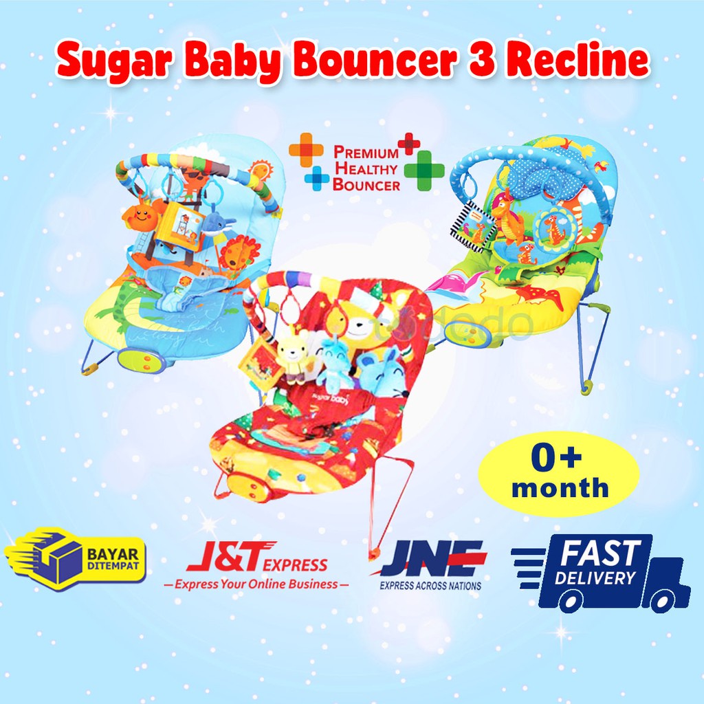 Ayunan Bayi Bouncer Sugar Baby Premium Healthy Bouncer 3 Recline