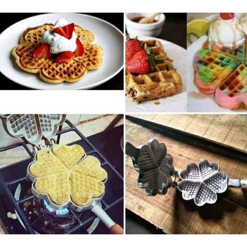 CETAKAN WAFFLE HATI/LOVE