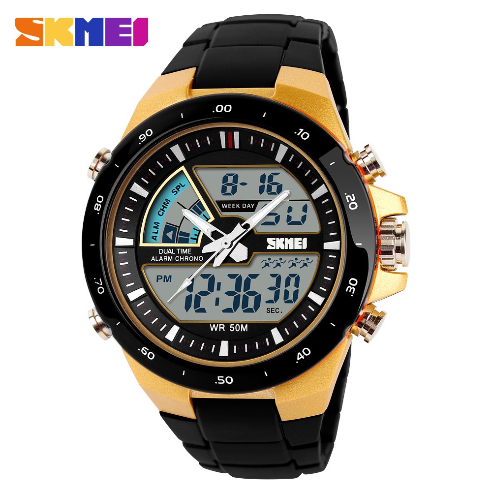 SKMEI 1016 Jam Tangan Pria Digital Analog Chronograph Anti Air WATCHKITE WKOS