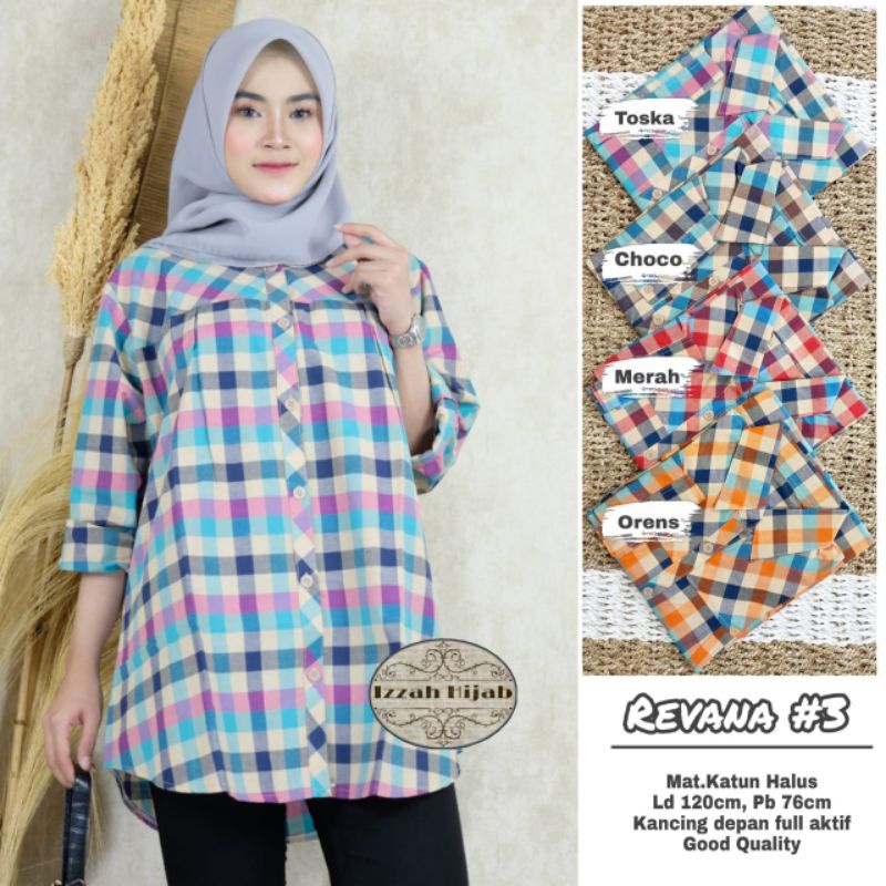 Revana tunik/tunik katun jumbo/tunik jumbo murah