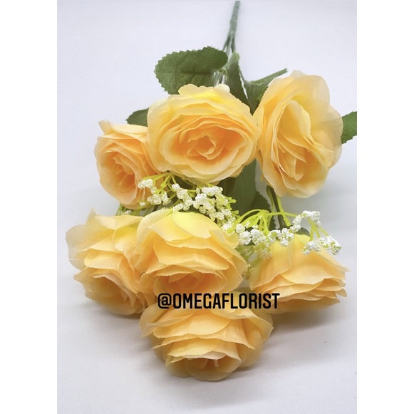 Rose Holland X 7 Bunga Artificial/Bunga Plastik/Bunga Dekorasi/Dekorasi Pernikahan/Pernikahan-peach