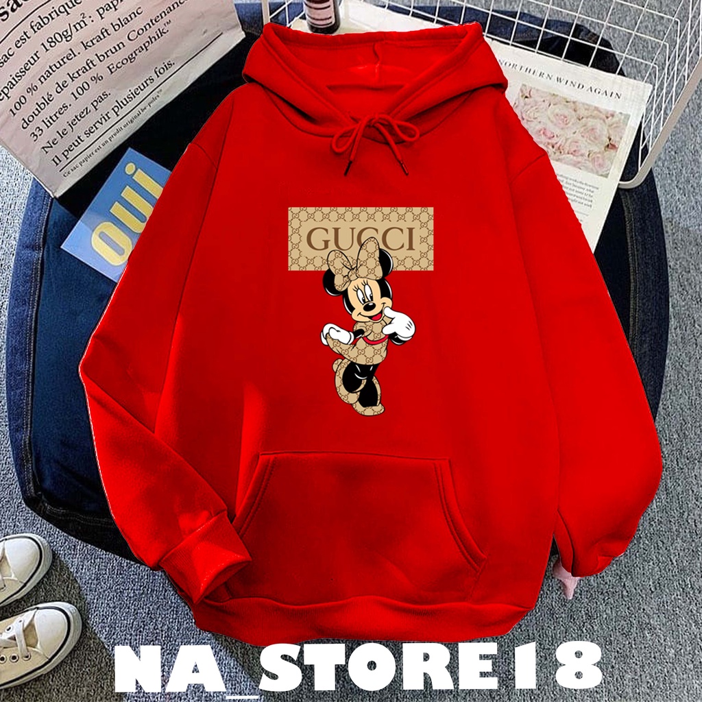 JAKET ANAK GUCCI MINNIE MOUSE HOODIE SWEATER OUTWEAR ANAK GUCCI ATASAN ANAK BAHAN PREMIUM