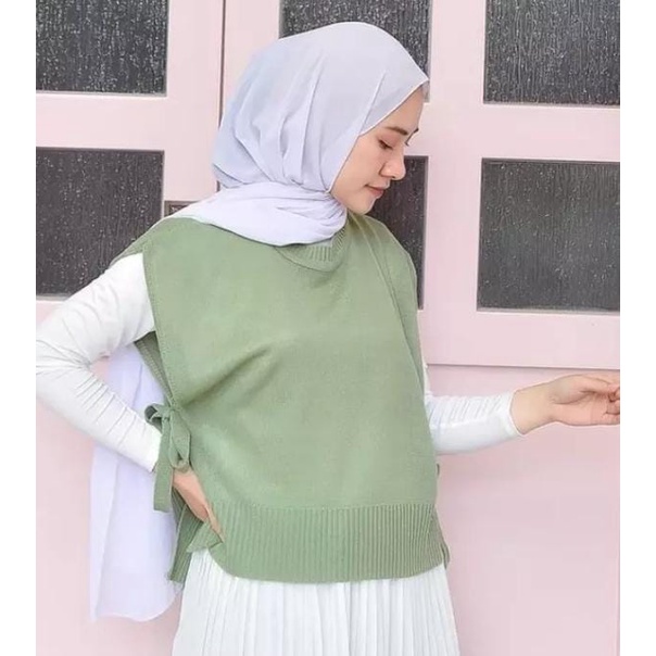 VEST KNIT OUTER/VEST ROMPI RAJUT TALI