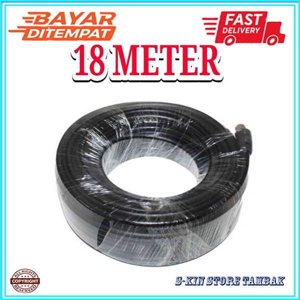Jual Kabel Antena TV 5C 18 meter + Jack Kabel Antena digital kualitas