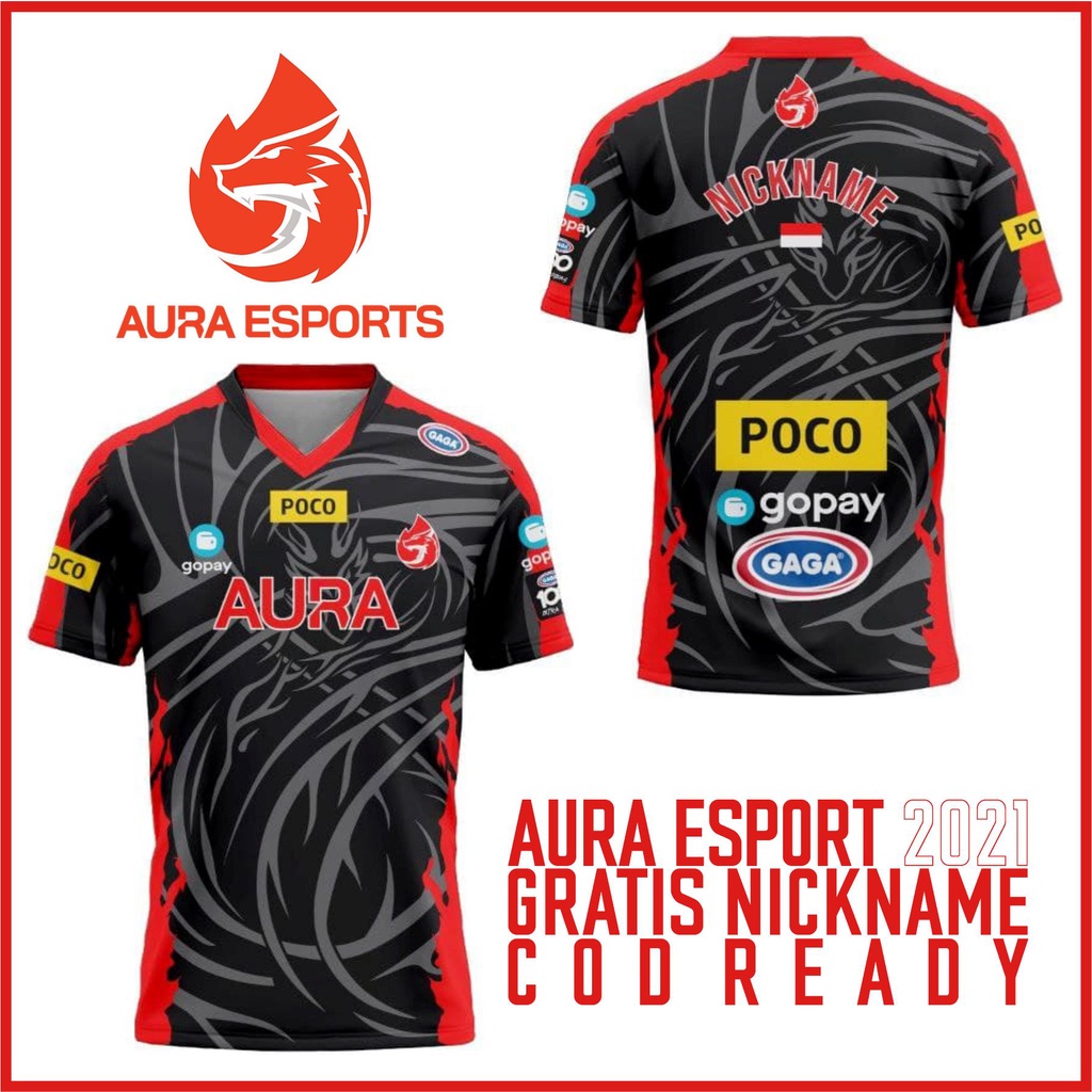 Jual Jersey Gaming Esport AURA Free Nickname Shopee Indonesia