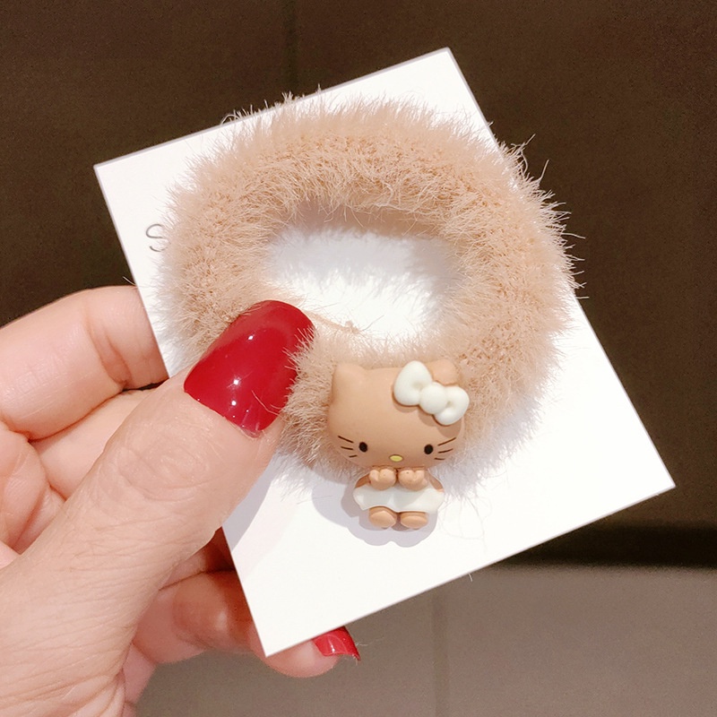 MURMURE.ID | IKAT KARET RAMBUT BULU EARTH WARM TONE IKAT RAMBUT IMPORT KOREA STYLE LUCU MURAHHA160-KHAKI HK