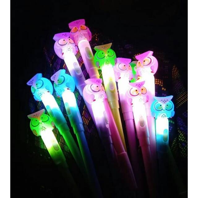 

Pulpen Gel karakter OWL lampu unik