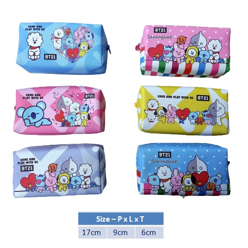 Kotak Pensil BTS BT21 Tempat Pensil Unik Big Size Motif BTS-5