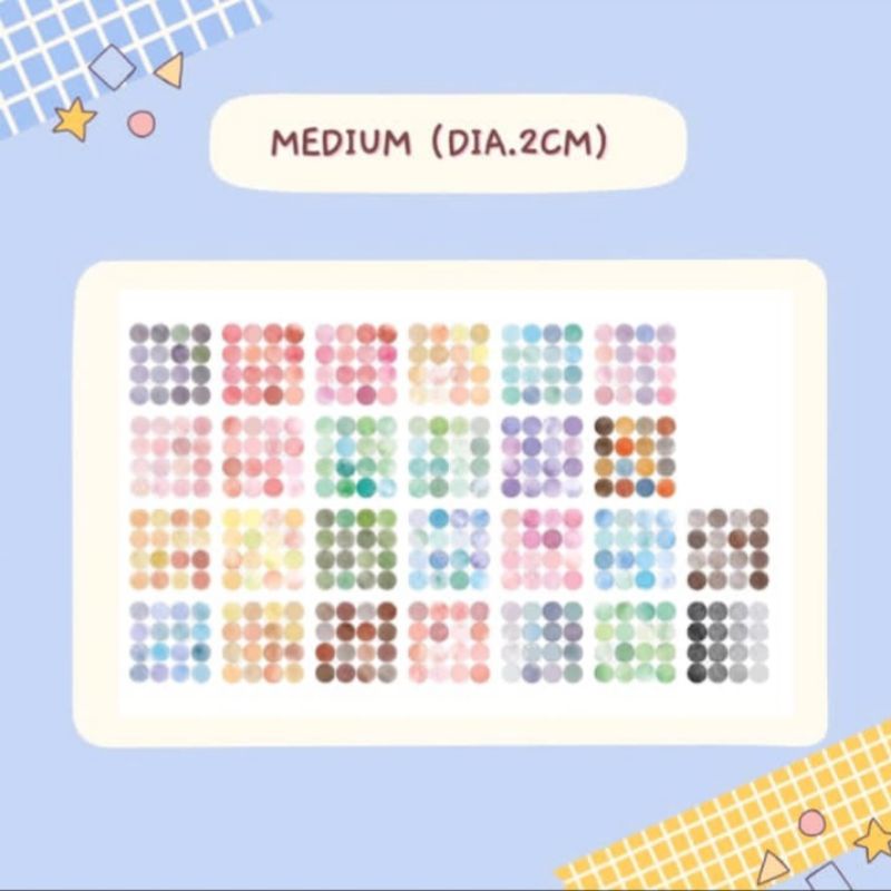 

Watercolor♡sticker♡dot♡dekorasi♡jurnal/scrapbook