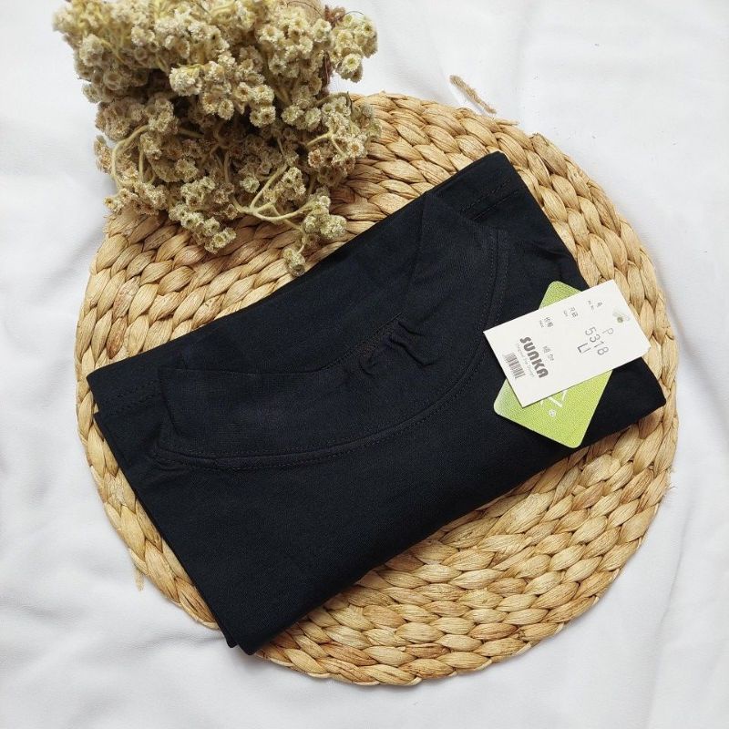 manset kerah Sunka/manset badan wanita/ manset kaos premium/ manset sunka part 1-Black