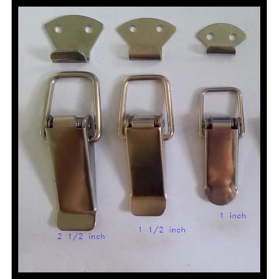 Kunci pengait peti koper / hardcase / gembok 1 1/2" Stainless (No 3)