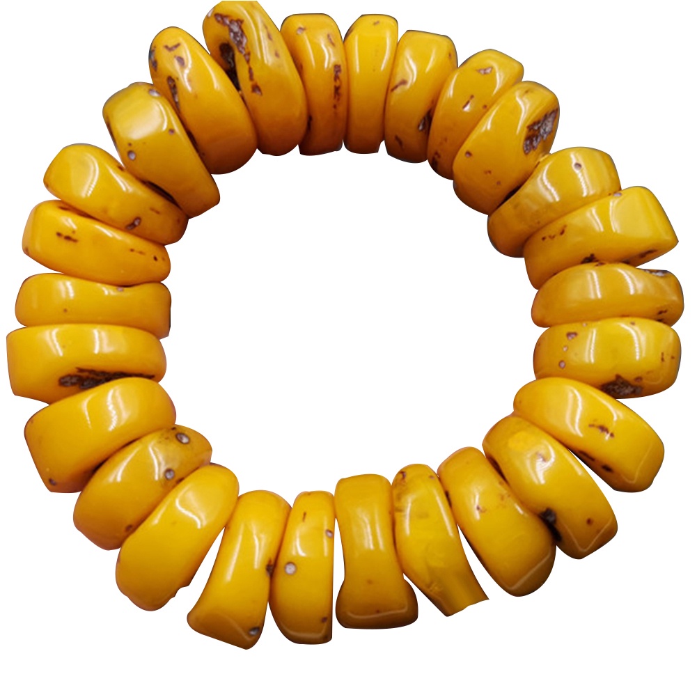 Hu Hu Hu Hu Hu Alat Bantu Pasang Kacamata♡ Gelang Tangan Manik-Manik Abacus Beeswax Amber Natural Untuk Wanita