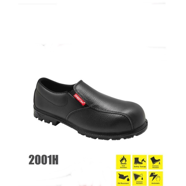 Sepatu Safety Cheetah 2001H FREE Semir Sepatu Kiwi Poles Warna Hitam