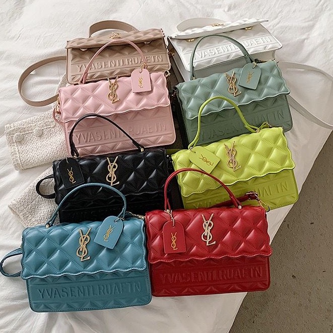 BJ15814 - BLACK/BLUE/GREEN/KHAKI/LIGHTGREEN/PINK/WHITE - TAS SLEMPANG WANITA FASHION IMPORT MODIS ELEGAN TERMURAH TERLARIS TERBARU BAGSTORE JAKARTA TAS BATAM ELJ5814